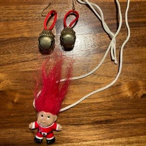 Christmas jewelry including troll necklace